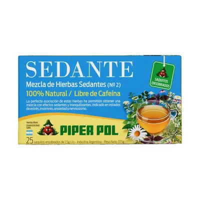 Tisana Nº 2 Sedante Nervioso · saquitos x 25